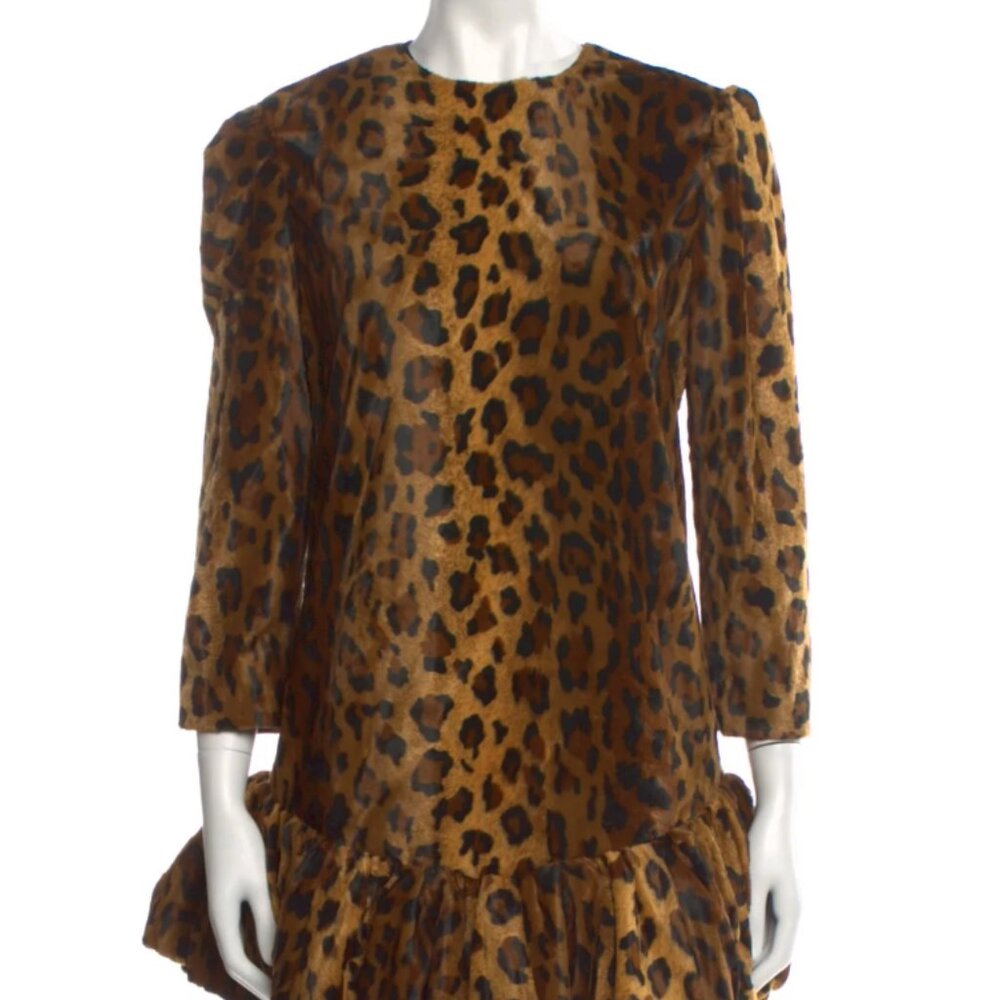 Khaite Animal Print Mini Dress